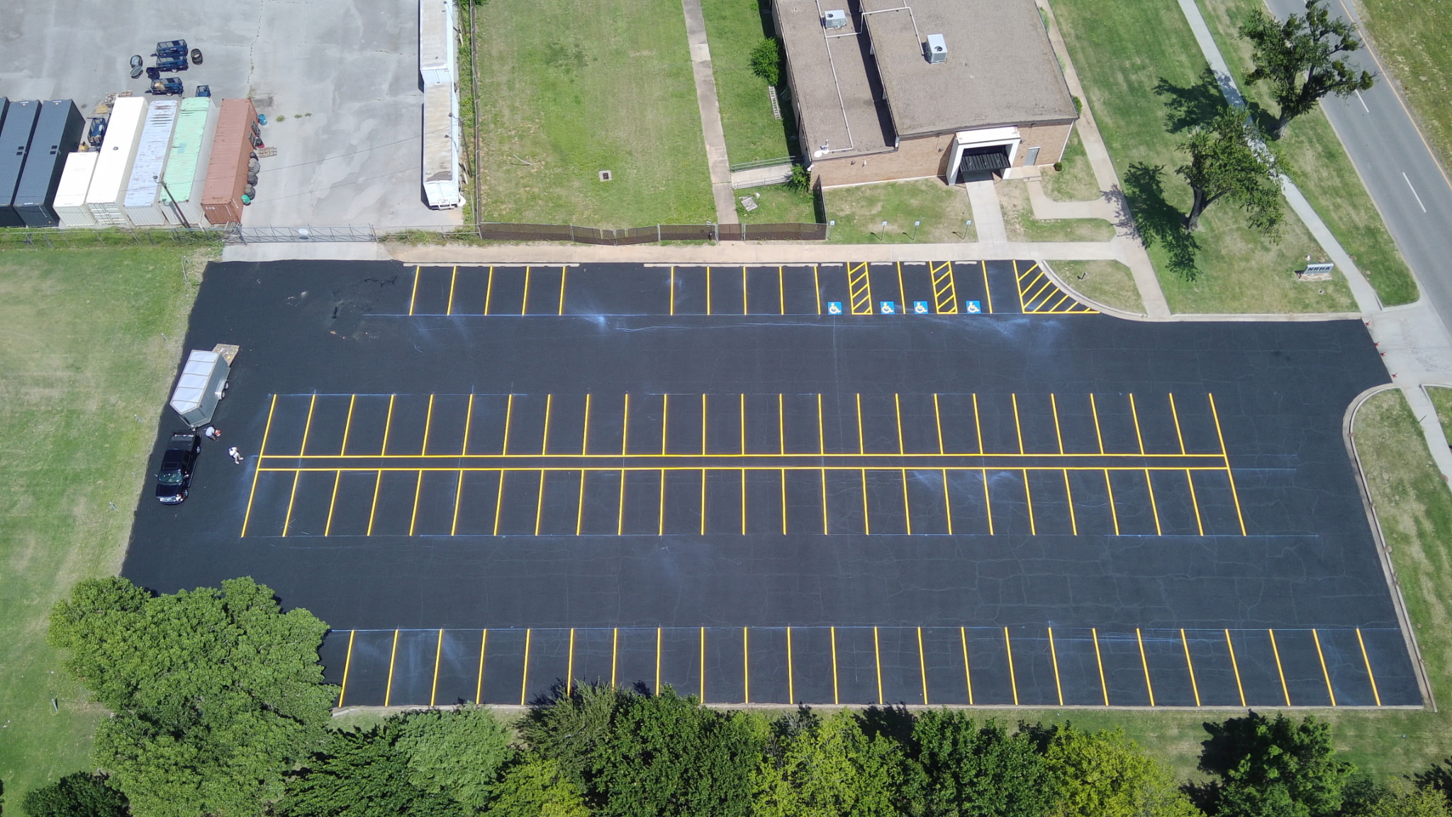Parking lot after